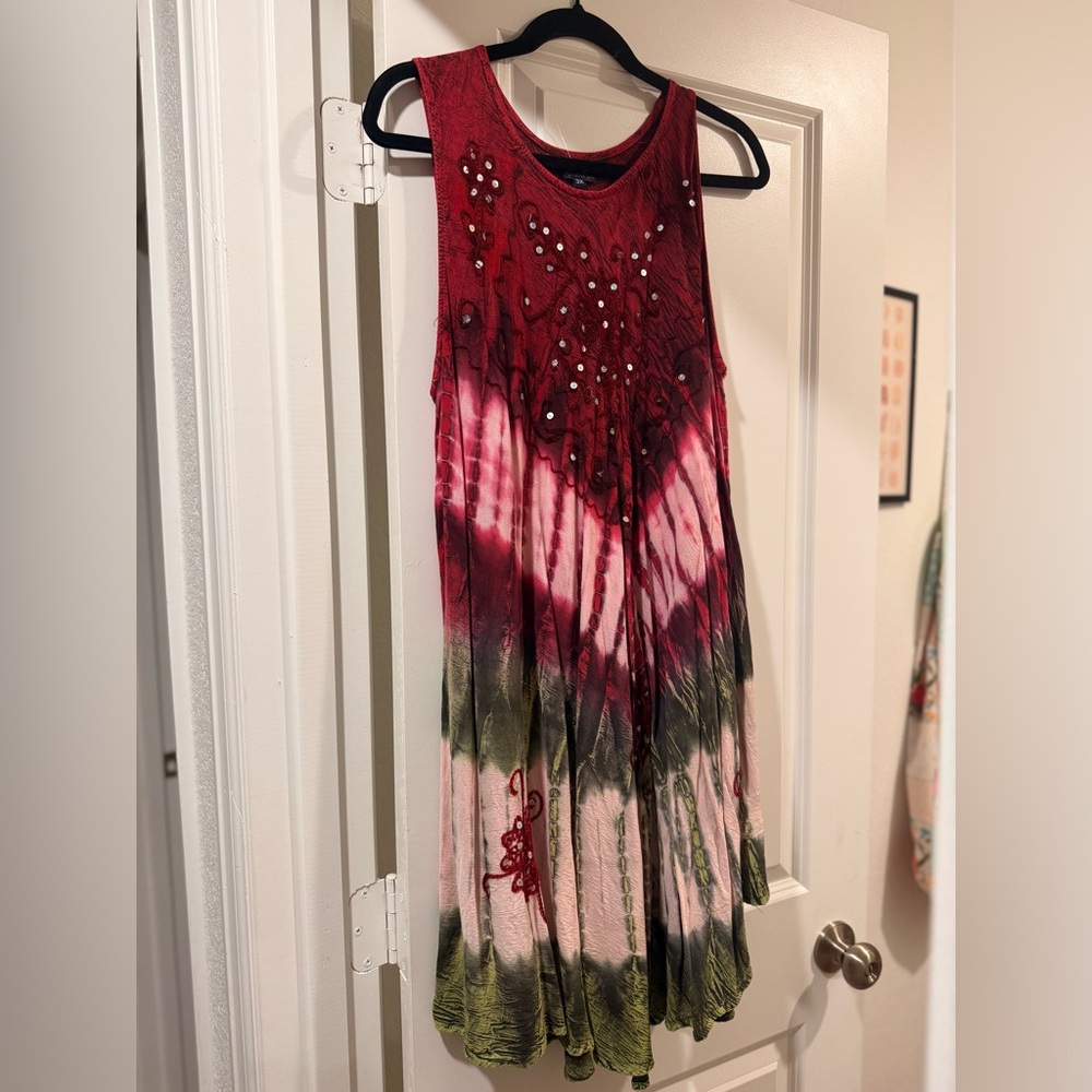 Riviera Sun Red Embellished dress